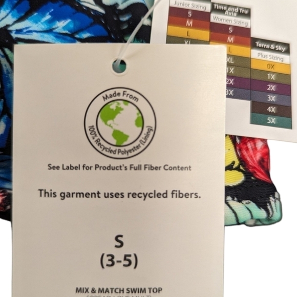 No Boundaries Juniors Butterfly Knot Bikini‎ Top Small 3-5 New With Tags - Picture 6 of 7